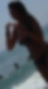 Beach girl with a nice ass and tits in blue bikini