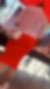 [OC]tight orange skirt transparent the line of her thong