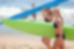 Lifeguard tournament girls on the beach