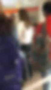 Fit butt in leggings in a cafe creepshots