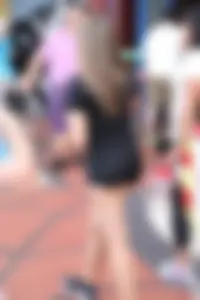 Sexy girl in tight Nike spandex with vpl