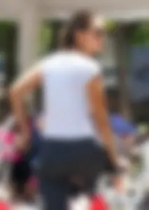 Sexy girl riding a bike in leggings with vtl