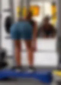 Nice squat in the gym