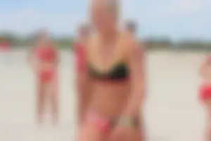 Lifeguard tournament girls on the beach
