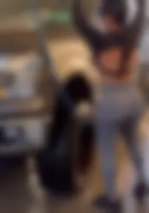 Latina Bubble Ass Washing Her Car