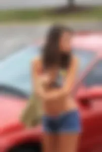 Candid carwash girls in bikinis