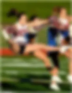 Candid cheerleaders