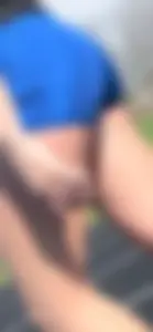 College Track Girl in Blue Nike Pros