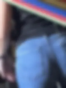 Hot milf in blue tight jeans closeup creepshots, hot ass