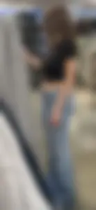 Petite Asian ho showing off tramp stamp & bubble butt