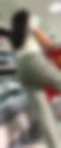 Girl in sweatpants at Target
