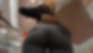 German girl caught me  jeans ass gap + Faceshot