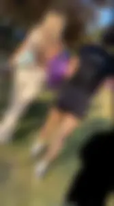 Slim bubble in tight black shorts