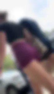 Tight Fit Blonde with Incredible Bubble Butt in Magenta Aurola Shorts