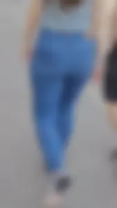Nicely shaped girl in tight blue jeans (OC)