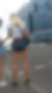 Skinny Blonde with Nice Legs Street Creepshots