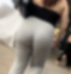 Latina bouncing in thin grey leggings (OC)