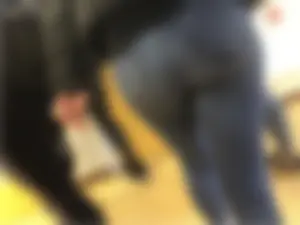 Big And Sexy Candid Ass in Tight Blue Jeans Closeup Creepshot