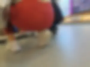 Nice ass in tight red leggings shopping