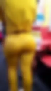 Ebony showing VPL in outfit