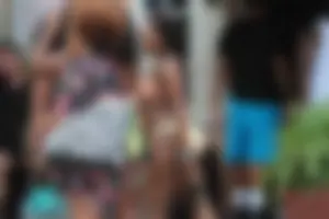 Ebony beach and bikini girls