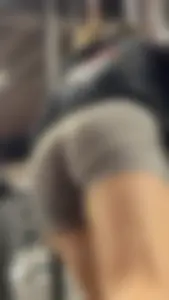 Tight Grey Gym Shorts (Crazy Vpl and Bends Over)