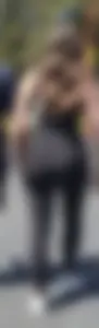 Perfect shape yoga pants walking follow