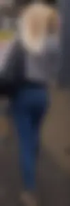 Blonde girl with a good booty