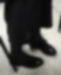 Feet Closeup of a Teen Girl in Pants And Shoes