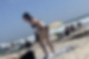 Cute college girls at beach