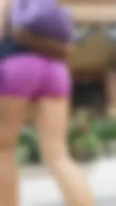 Student ass and vpl in little purple shorts