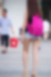 Candid skinny Chinese asses in shorts