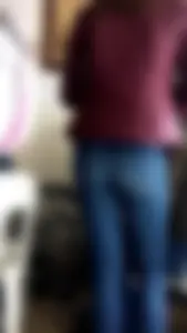 Hot Latina teen in tight jeans with decent ass