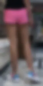 Leggings and shorts while running errands