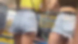Trio of teen ass with their cheeks out