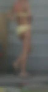 A hot teen neighbor in various bikinis