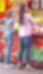 Milf in tight jeans and her daughter in tight pants street fair creepshot
