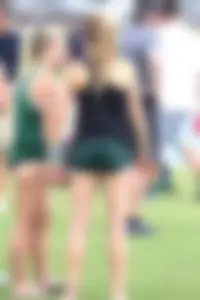 Candid track girls and runners