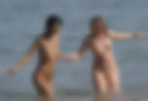 Nude beach and topless girls