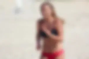 Lifeguard tournament girls on the beach