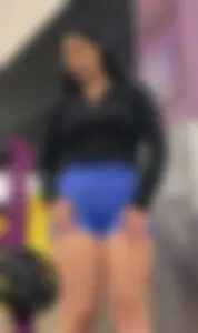 Latina Superhero with perfect Body in blue spandex shorts (OC!)