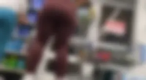 Fat Ass Latina In Brown Leggings Dancing (+bonus!)