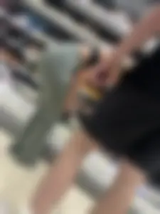 Green Legging girl bending over