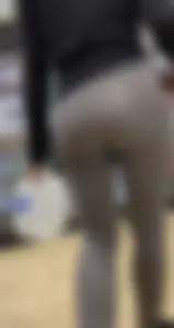 Butterface with Tight Gray Leggings