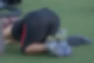 Athlete Girl Doggy Style on Grass - VPL Tights