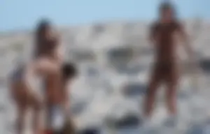Nude beach and topless girls