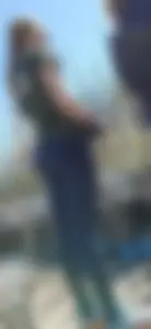 Beautiful Tight Bubble Ass in Blue Lulu Leggings