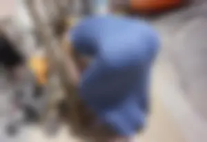 Girl in a Dress Bending Over VPL Candid