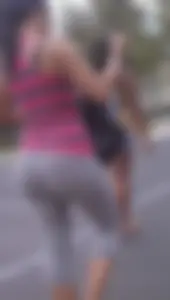 Girl in Short Tights VPL Street Candid