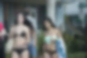 Sexy Florida beach bikini girls, some topless